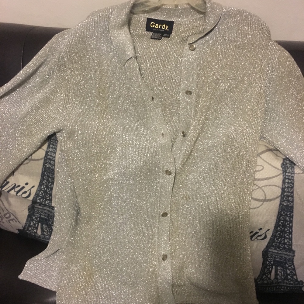 Grandy Sliver button down sweater - Picture 3 of 5